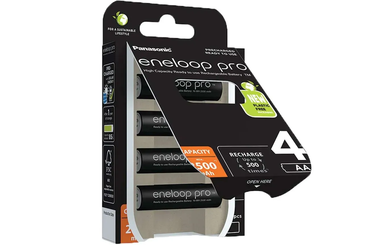 Panasonic ENELOOP PRO 1.2V 2500mAh Ni-Mh Rechargeable AA Batteries - Pack of 12