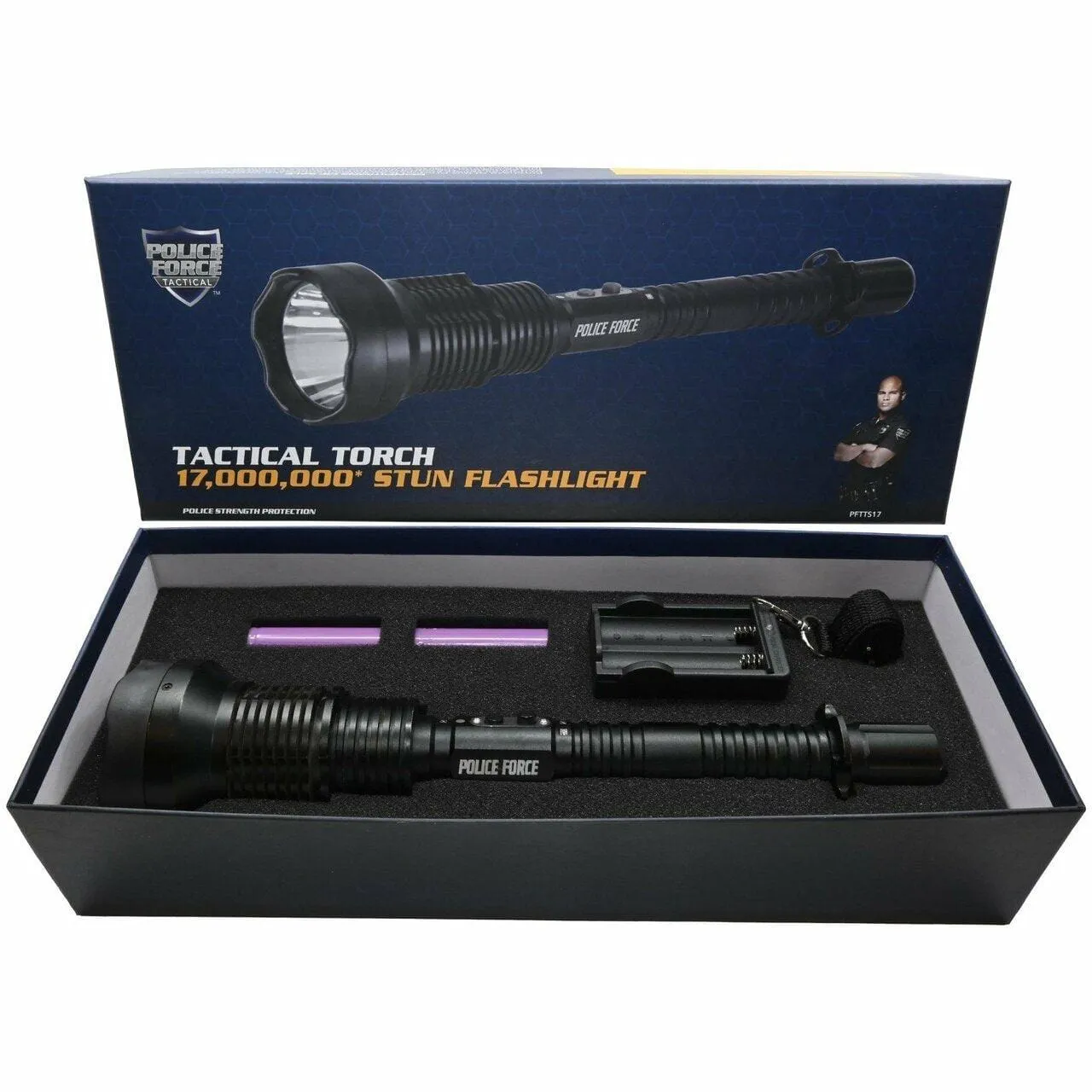 Police Force Tactical Torch Stun Flashlight 17,000,000