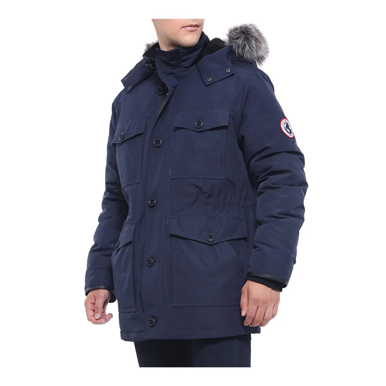 Rokka&Rolla Men's Parka Warm Winter Coat with Faux Fur Hood Jacket