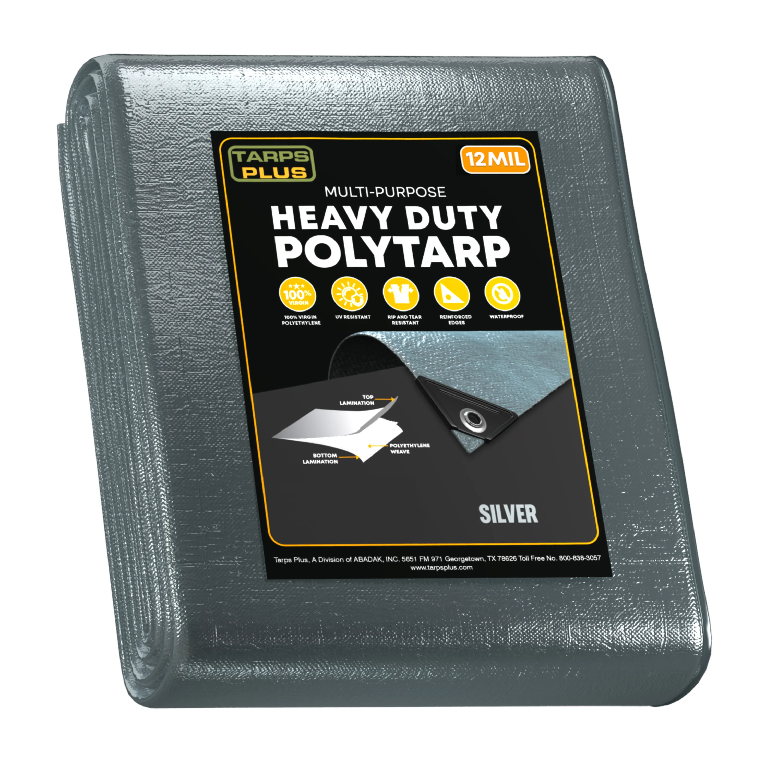 Silver Poly Tarp 50' x 100'