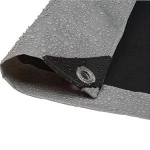 Silver/Black Poly Tarp 12' x 16'