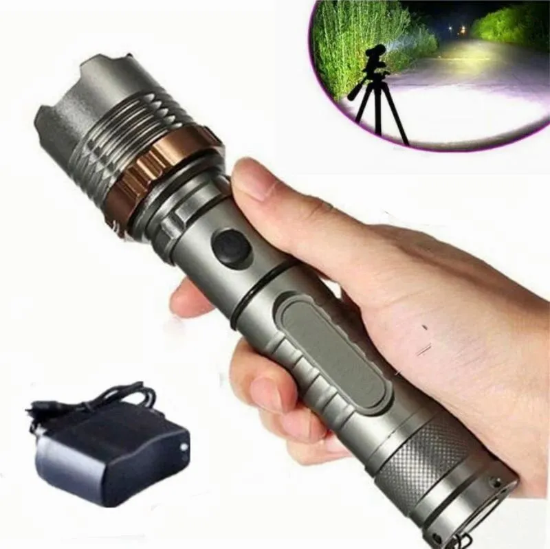 SMAXElite™ Powerful Rechargeable LED Zoom Flashlight: Police-Grade, 5 Modes, Waterproof