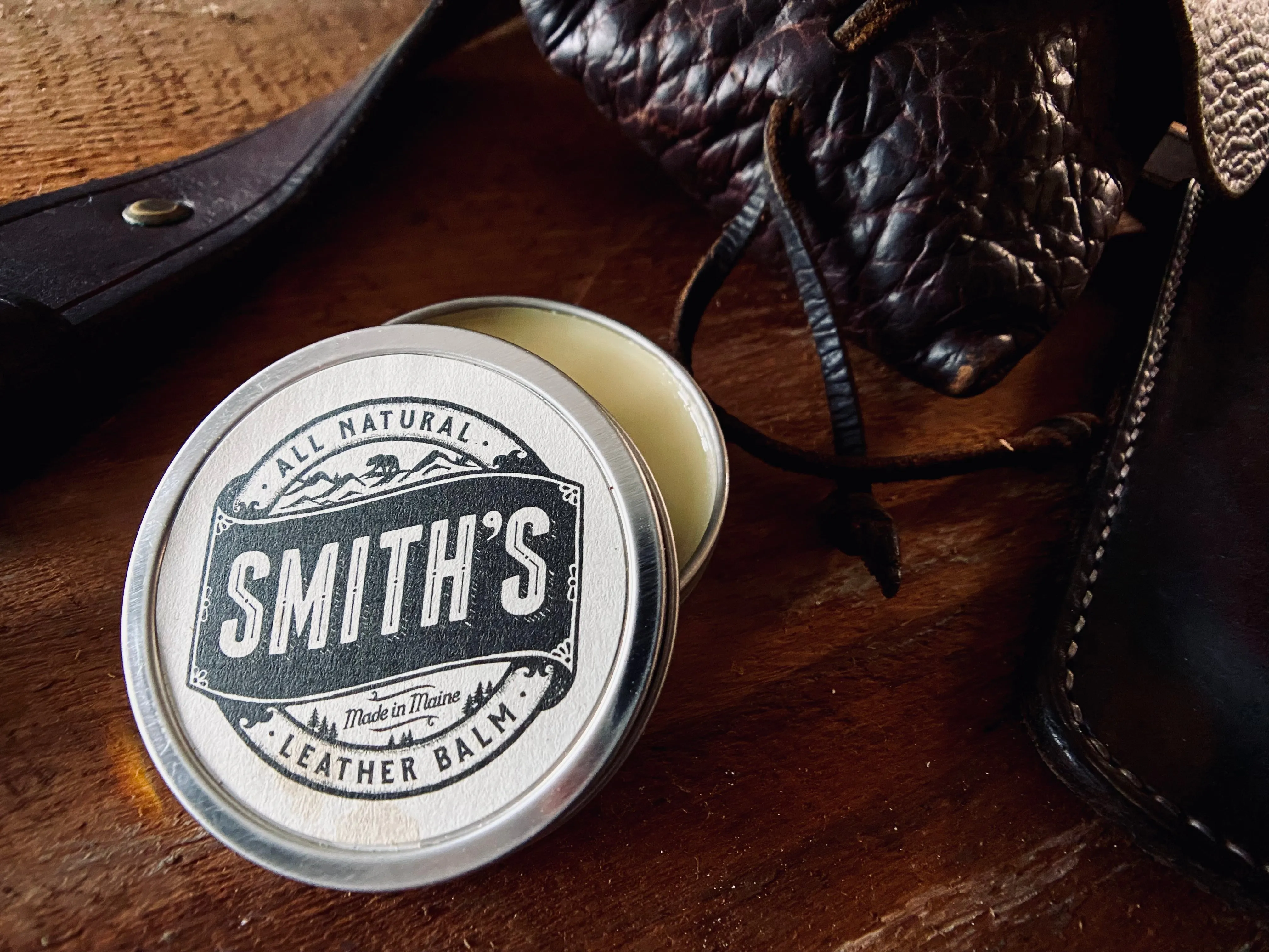 Smith's Leather Balm: All-Natural Leather Conditioner Made in Maine - 1 oz Tin