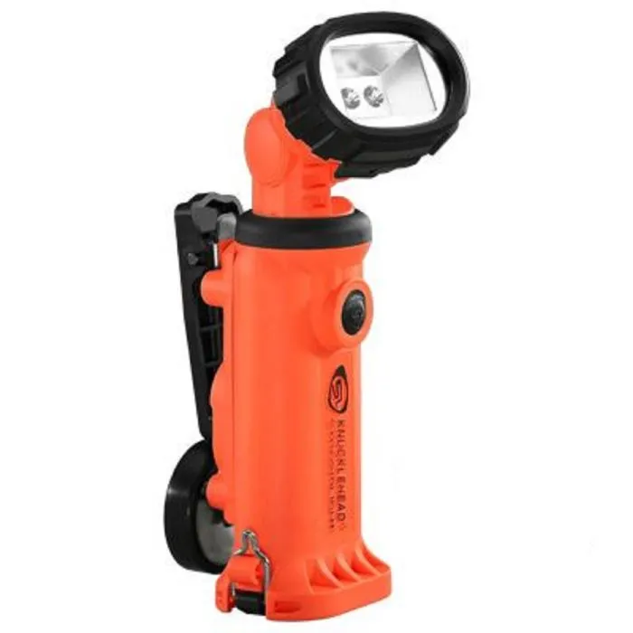 Streamlight Knucklehead 90657 Div 2 Flood Multi Purpose Work Light With Articulating Head, Includes Clip, Orange, 1 Each