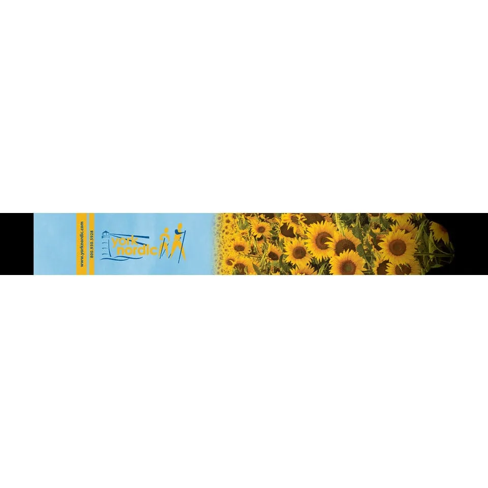 Sunflower Hiking & Walking Poles w-flip locks, detachable feet and travel bag - pair - For Heights up to 6’2”