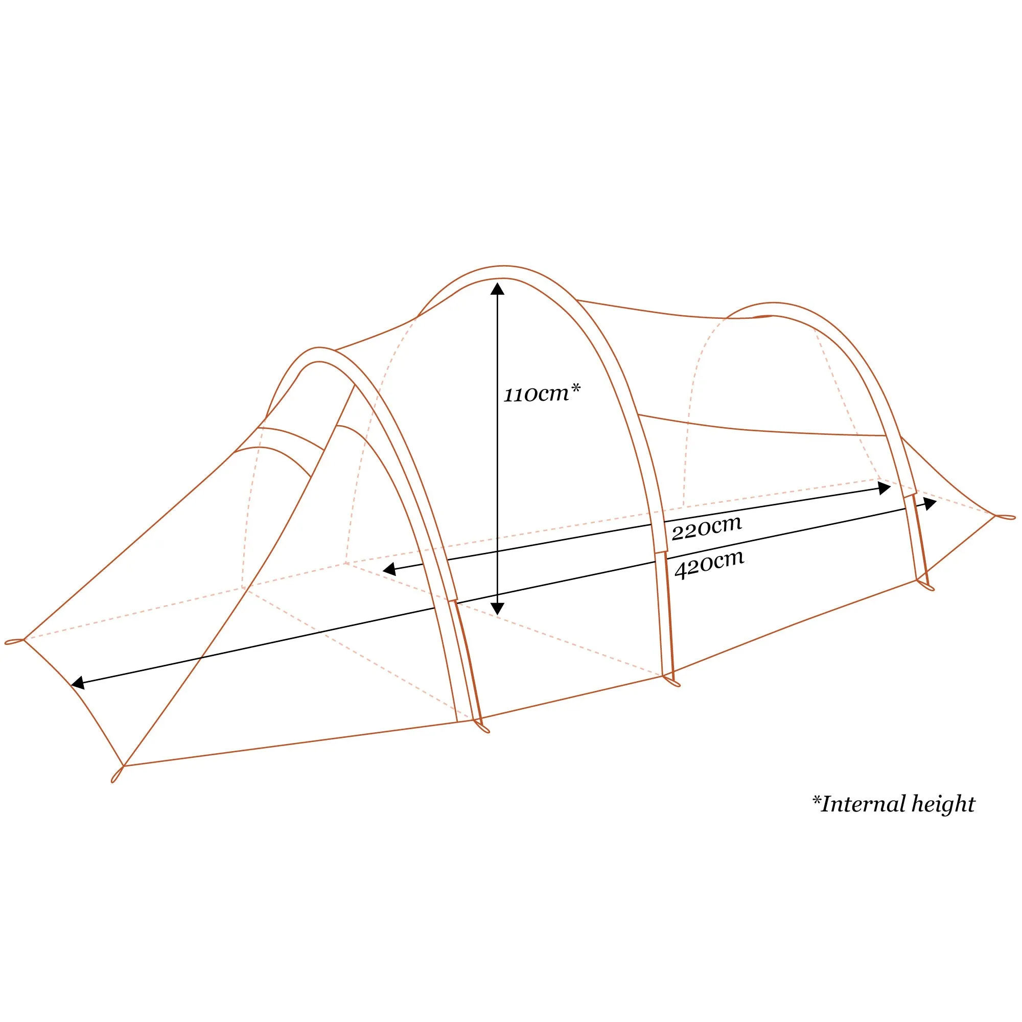 Supercell EX Tunnel Tent Turmeric