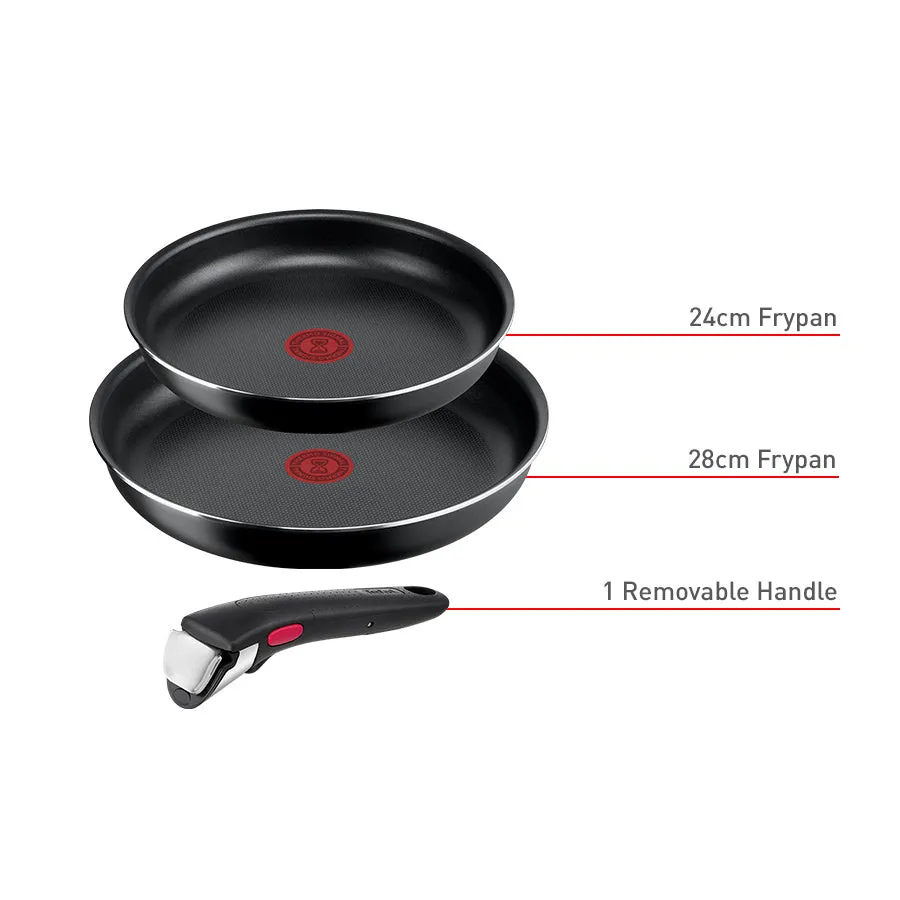 Tefal Ingenio Easy On Non-Stick 3pc Frypan Cookware Set