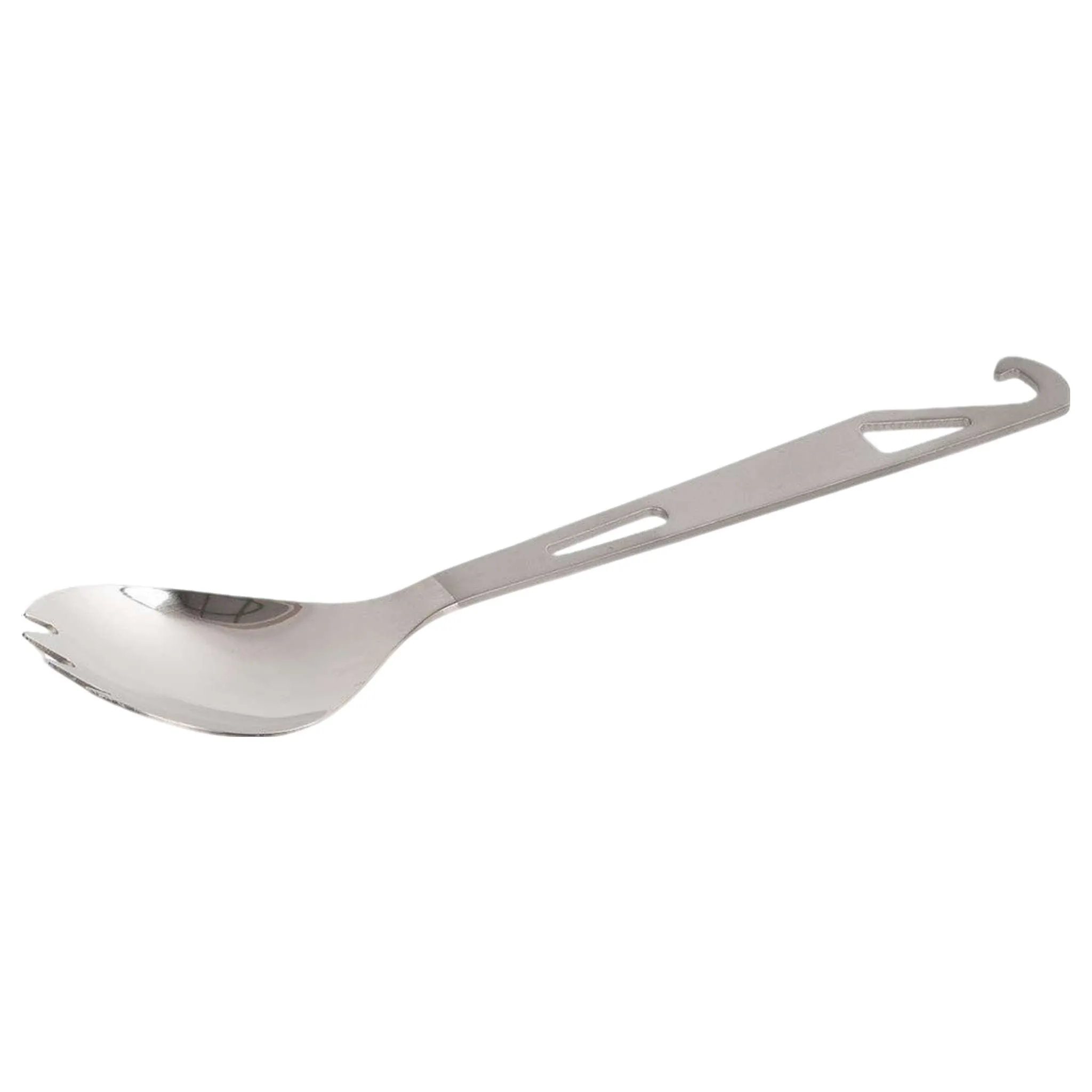 Titanium Spork with Integrated Bottle Opener - Ultra-Lightweight Outdoor Eating Tool