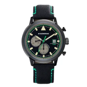 Trooper Chronograph. Black Dial. Black Cordura Strap. SG-2266-04