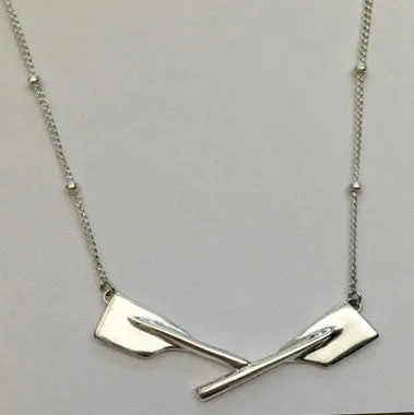 Two Small Rowing Hatchets and Buoy Line Chain Necklace