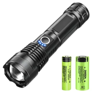 USB Rechargeable LED Flashlights High Lumens Super Bright Tactical Handheld Flash Light Zoomable,Waterproof  Emergency Lantern